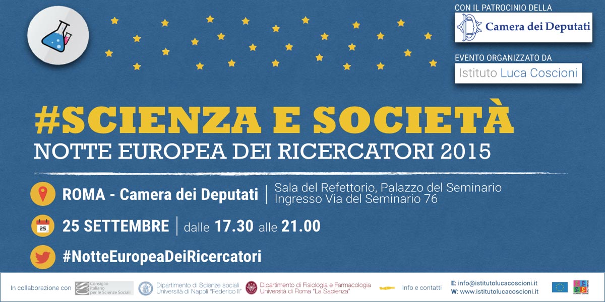 #Scienza e Società. Notte Europea dei ricercatori