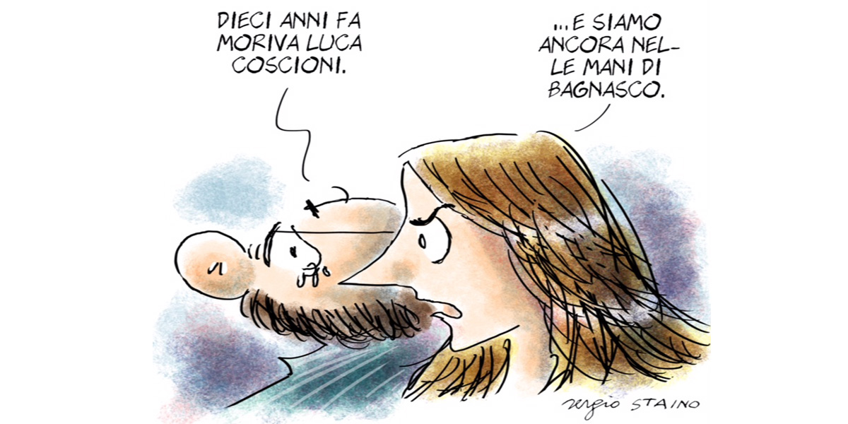 Dieci anni dalla morte di Luca Coscioni – Vignetta di Sergio Staino