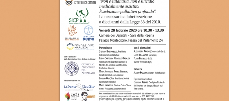 Non è eutanasia, non è suicidio medicalmente assistito. È sedazione palliativa profonda